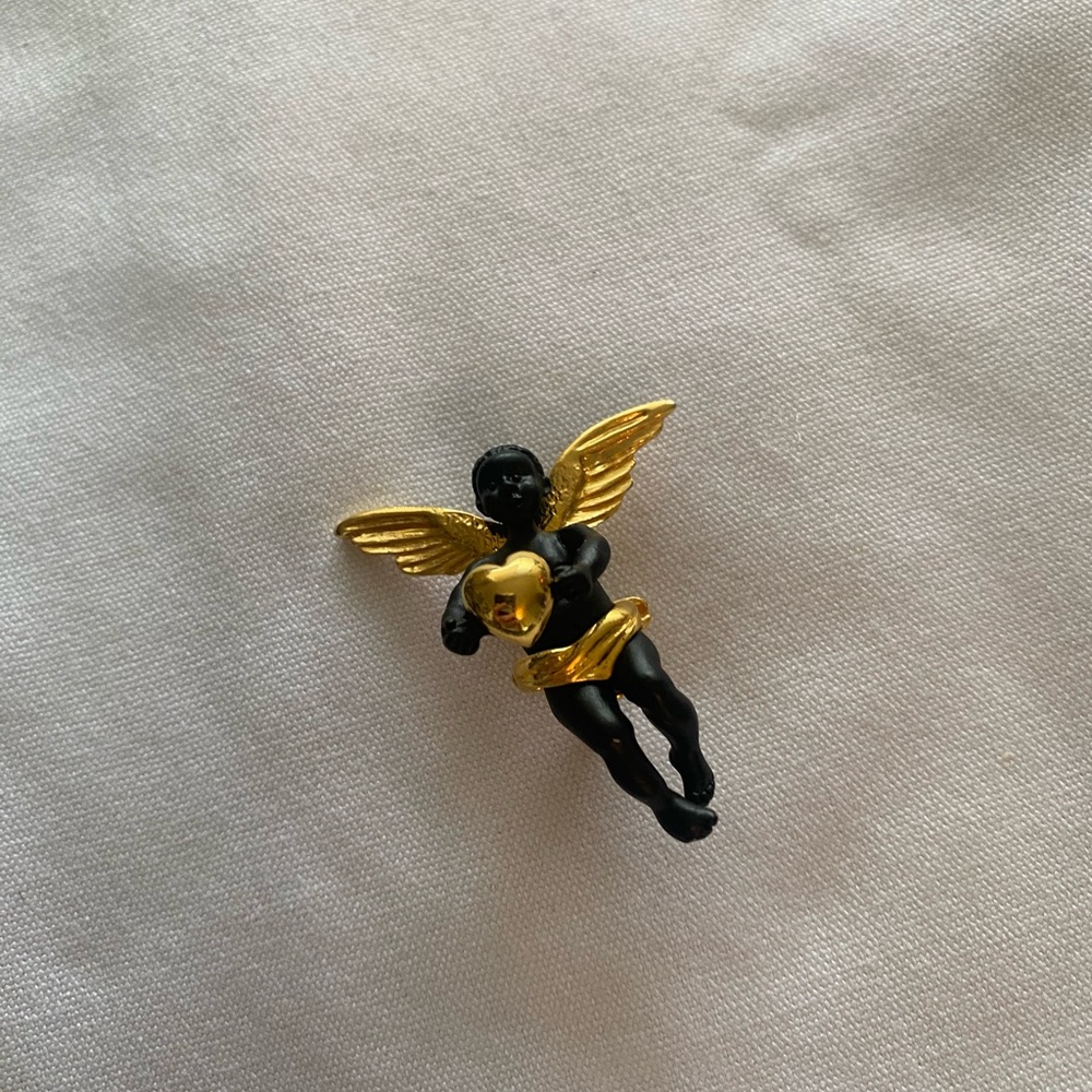 Coreen Simpson Signed Vintage Black Cherub